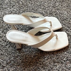 Marc Fisher Cream Heeled Sandals